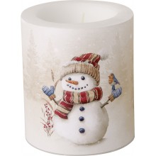 Свещ 9х10.5см Oscar The Snowman